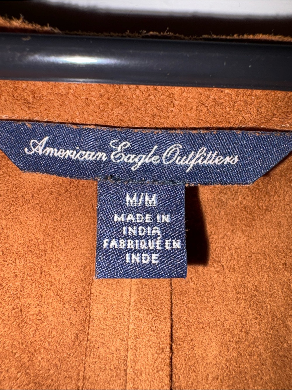 American Eagle Outfitters Suede-Look Fringe Vest in Cognac - Picture 2 of 2